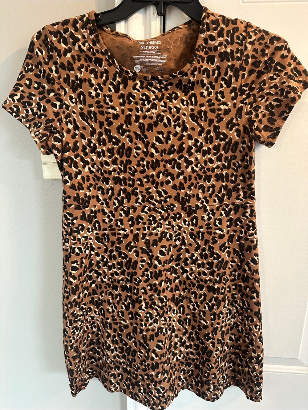Epic Threads Brown Leopard Print Casual Dress